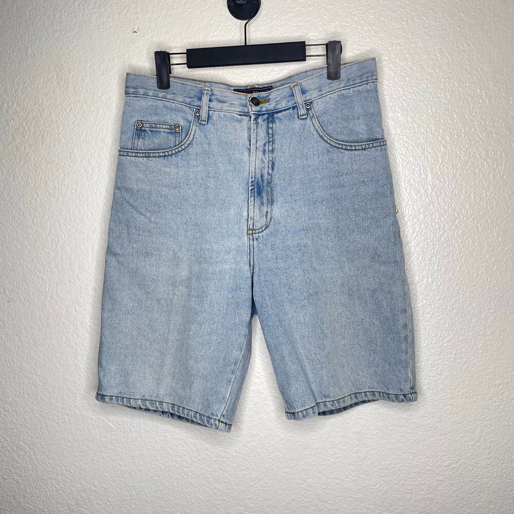 Route 66 Relaxed Fit Womens Shorts Size 32 Light Wash High Rise Denim Jean
